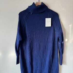 Seraphine Elena Navy Blue Knitted Maternity & Nursing Dress